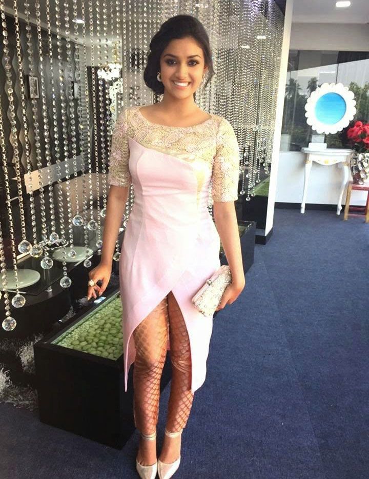 Keerthy Suresh Sexy Legs Images In Short Dress