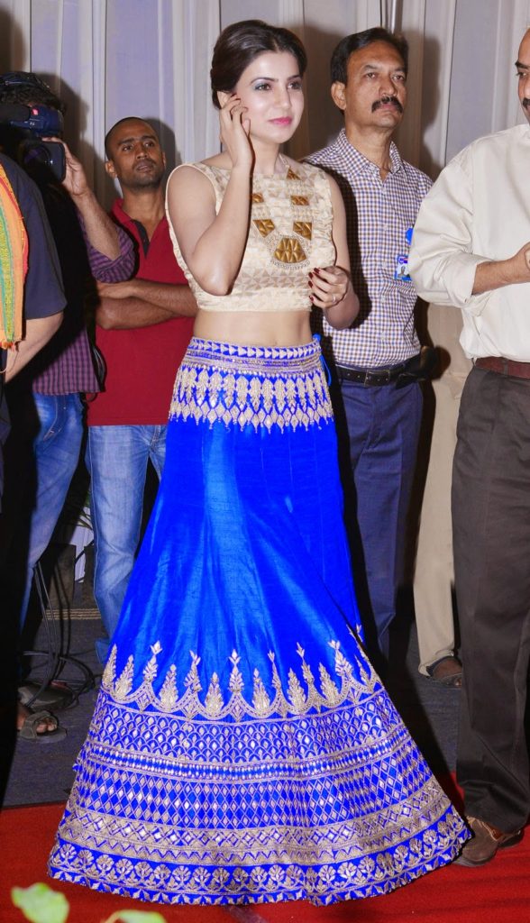 Tollywood Actress Samantha Images In Gagra Choli At Event