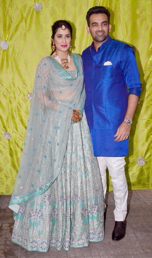 Sagarika Ghatge With Husband Zaheer Khan HD Pics